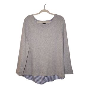 Talbots Plus Solid Stripes Polka Dot Pleated Blouse Women's 1X